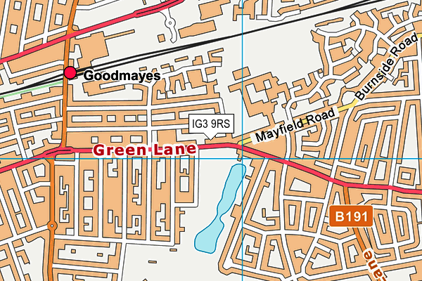 IG3 9RS map - OS VectorMap District (Ordnance Survey)