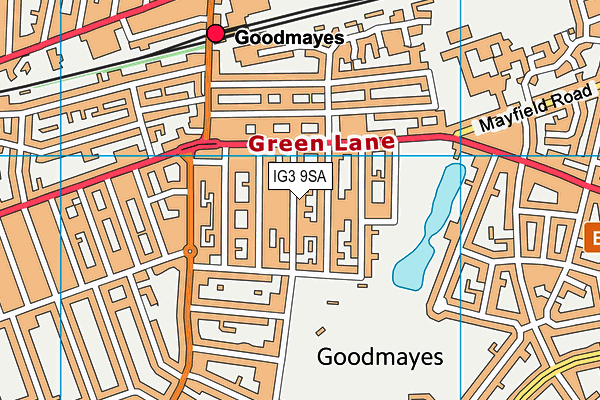 IG3 9SA map - OS VectorMap District (Ordnance Survey)