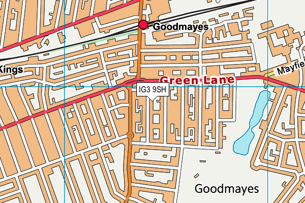 IG3 9SH map - OS VectorMap District (Ordnance Survey)