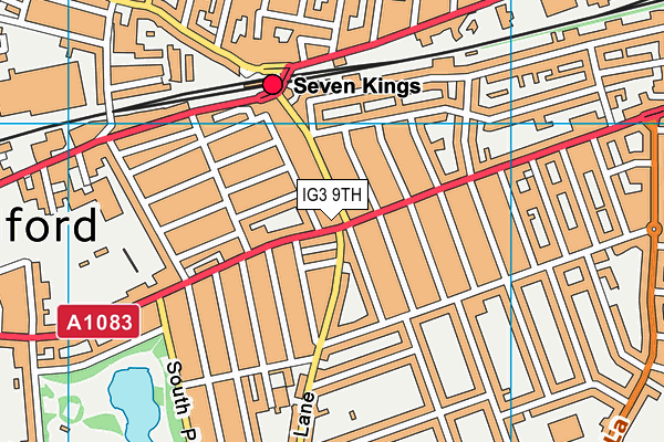 IG3 9TH map - OS VectorMap District (Ordnance Survey)