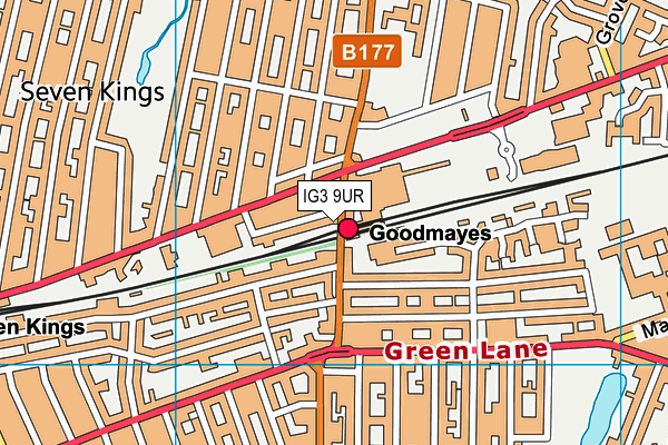 Map of CAKES & BAKES GOODMAYES LTD at district scale