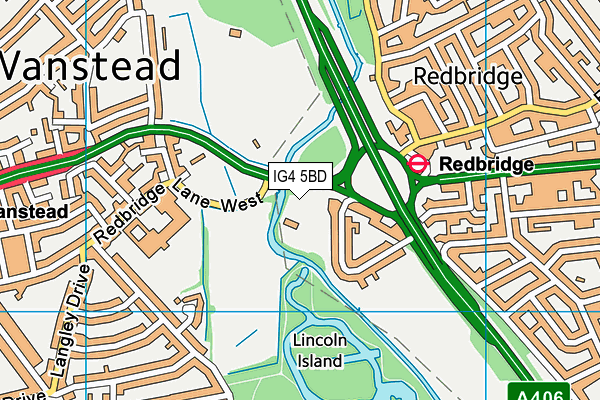 IG4 5BD map - OS VectorMap District (Ordnance Survey)