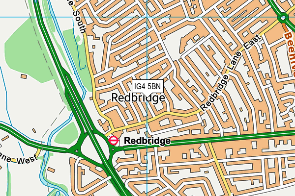 IG4 5BN map - OS VectorMap District (Ordnance Survey)