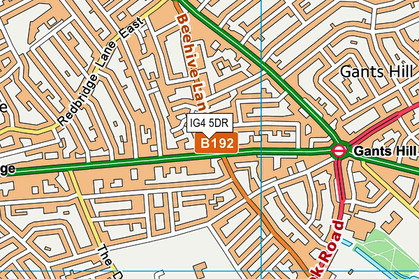 IG4 5DR map - OS VectorMap District (Ordnance Survey)