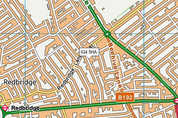 IG4 5HA map - OS VectorMap District (Ordnance Survey)