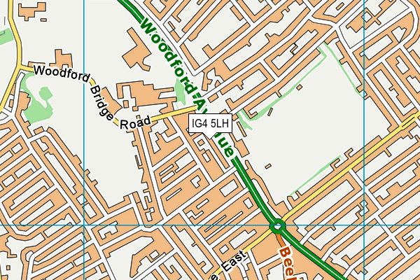 IG4 5LH map - OS VectorMap District (Ordnance Survey)