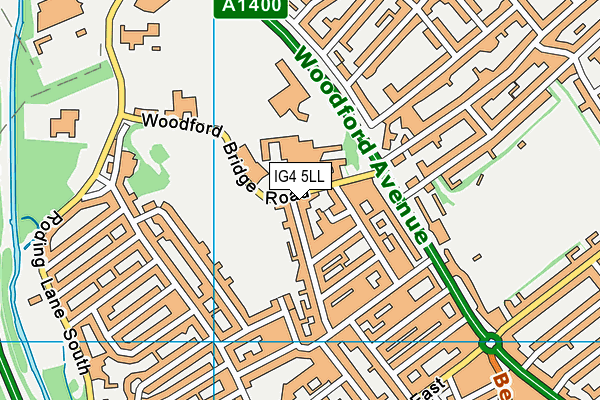 Redbridge Recreation Ground map (IG4 5LL) - OS VectorMap District (Ordnance Survey)