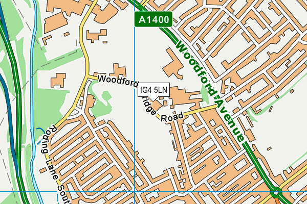 IG4 5LN map - OS VectorMap District (Ordnance Survey)