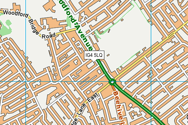IG4 5LQ map - OS VectorMap District (Ordnance Survey)