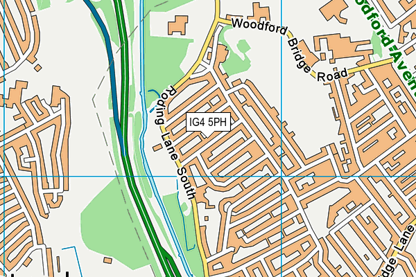 IG4 5PH map - OS VectorMap District (Ordnance Survey)