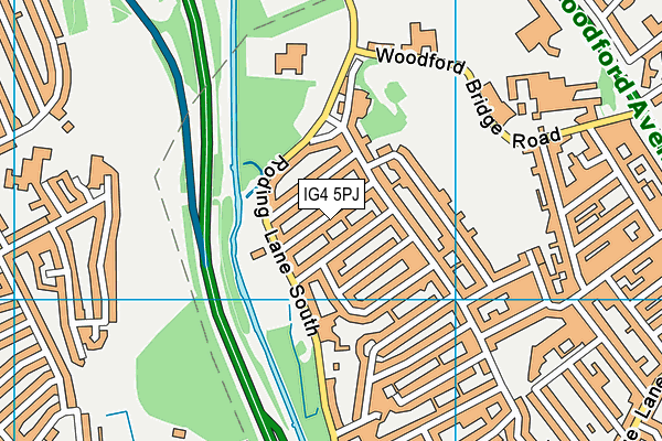 IG4 5PJ map - OS VectorMap District (Ordnance Survey)