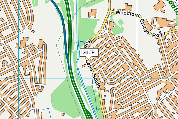 IG4 5PL map - OS VectorMap District (Ordnance Survey)