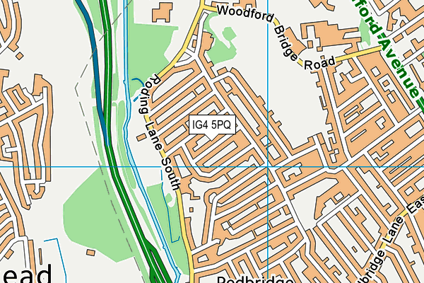 IG4 5PQ map - OS VectorMap District (Ordnance Survey)
