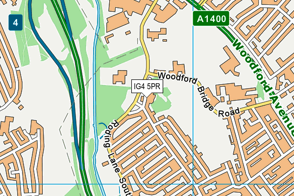 IG4 5PR map - OS VectorMap District (Ordnance Survey)