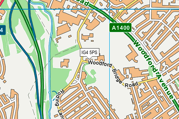 IG4 5PS map - OS VectorMap District (Ordnance Survey)