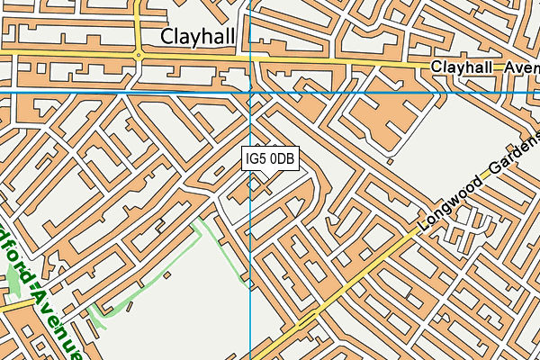 Parkhill Junior School map (IG5 0DB) - OS VectorMap District (Ordnance Survey)