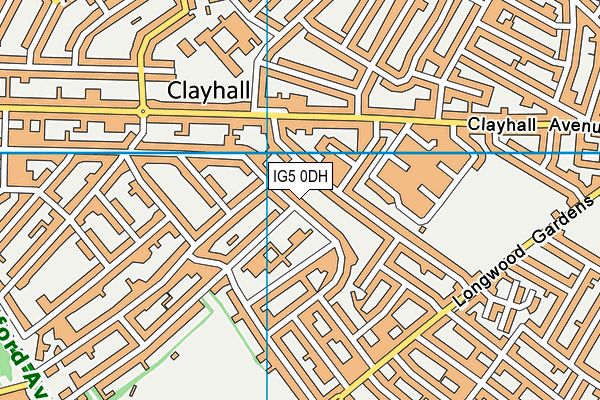 IG5 0DH map - OS VectorMap District (Ordnance Survey)