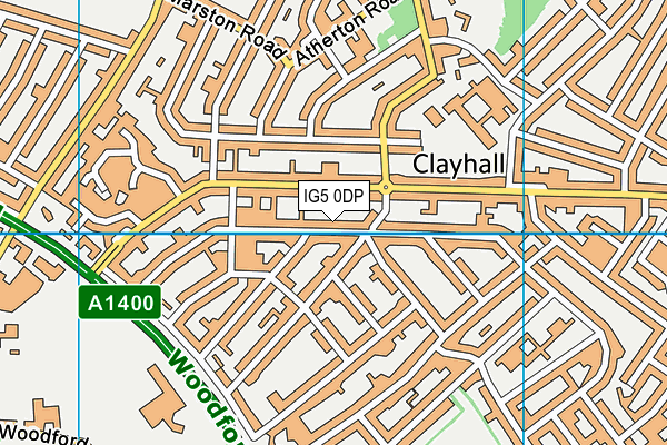 IG5 0DP map - OS VectorMap District (Ordnance Survey)