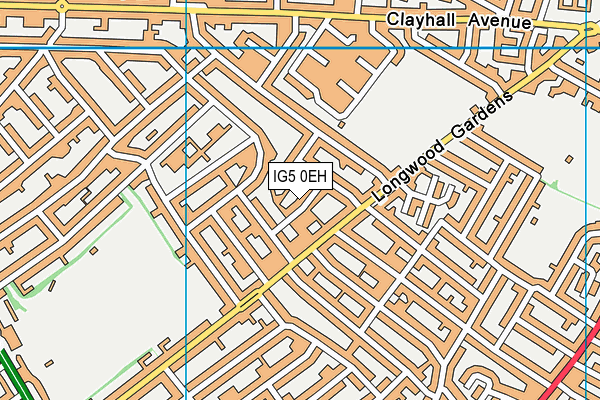 IG5 0EH map - OS VectorMap District (Ordnance Survey)
