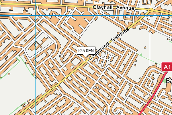 IG5 0EN map - OS VectorMap District (Ordnance Survey)