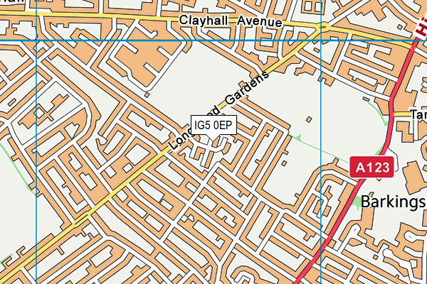IG5 0EP map - OS VectorMap District (Ordnance Survey)