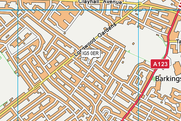 IG5 0ER map - OS VectorMap District (Ordnance Survey)