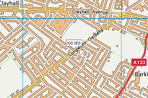 IG5 0ES map - OS VectorMap District (Ordnance Survey)