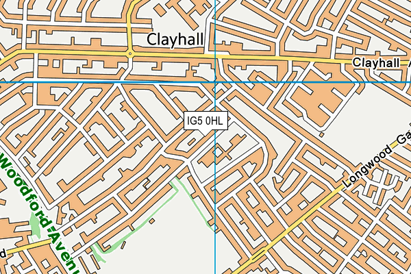 IG5 0HL map - OS VectorMap District (Ordnance Survey)