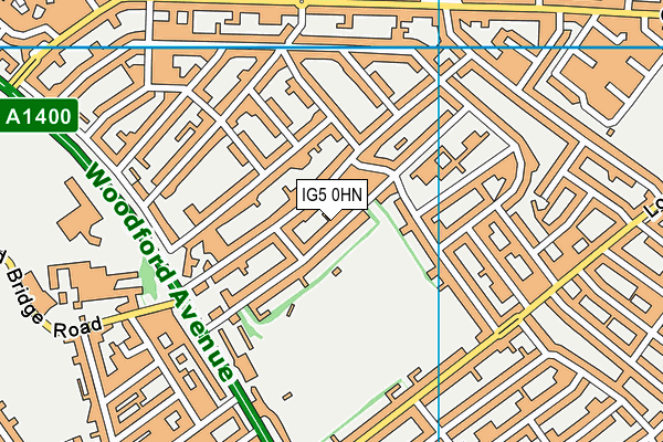 IG5 0HN map - OS VectorMap District (Ordnance Survey)