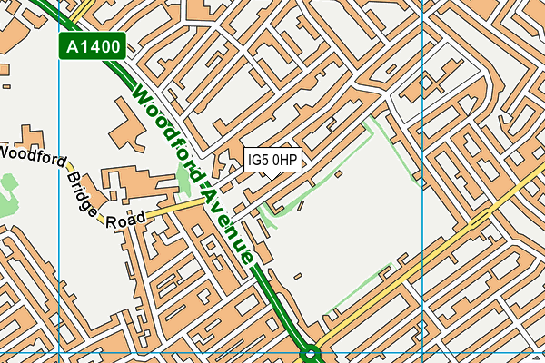 Clayhall Park map (IG5 0HP) - OS VectorMap District (Ordnance Survey)