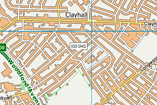 IG5 0HQ map - OS VectorMap District (Ordnance Survey)