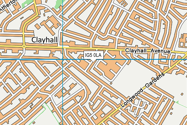 IG5 0LA map - OS VectorMap District (Ordnance Survey)