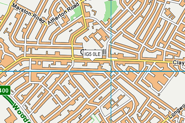 IG5 0LE map - OS VectorMap District (Ordnance Survey)