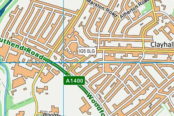 IG5 0LG map - OS VectorMap District (Ordnance Survey)