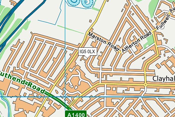IG5 0LX map - OS VectorMap District (Ordnance Survey)