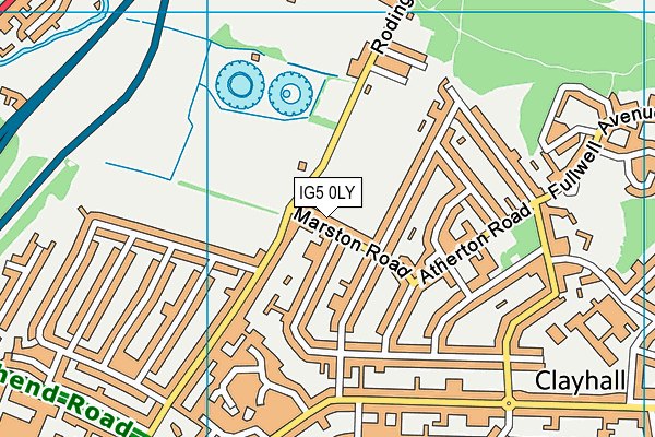 IG5 0LY map - OS VectorMap District (Ordnance Survey)