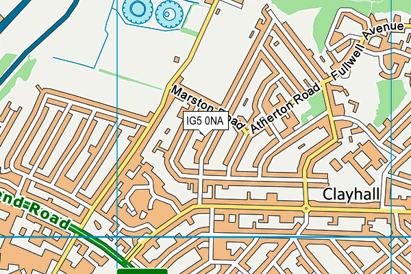 IG5 0NA map - OS VectorMap District (Ordnance Survey)