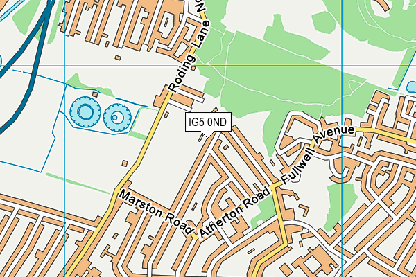 IG5 0ND map - OS VectorMap District (Ordnance Survey)