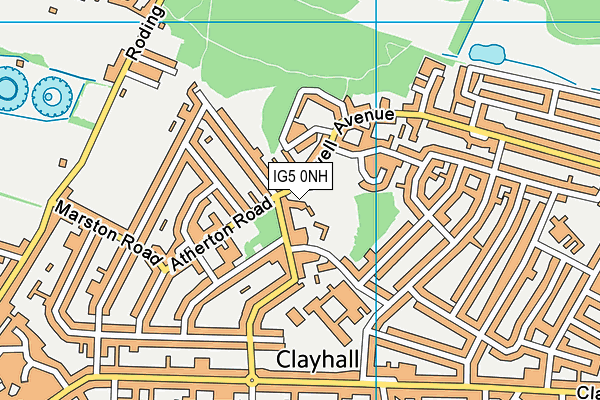 IG5 0NH map - OS VectorMap District (Ordnance Survey)