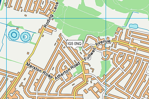 IG5 0NQ map - OS VectorMap District (Ordnance Survey)