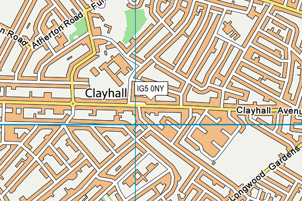 IG5 0NY map - OS VectorMap District (Ordnance Survey)