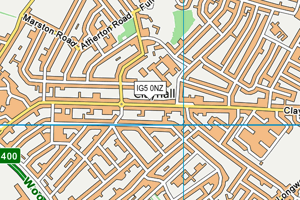 IG5 0NZ map - OS VectorMap District (Ordnance Survey)