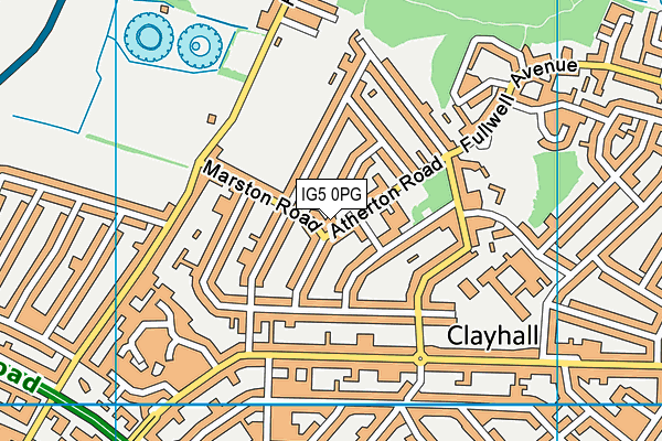 IG5 0PG map - OS VectorMap District (Ordnance Survey)
