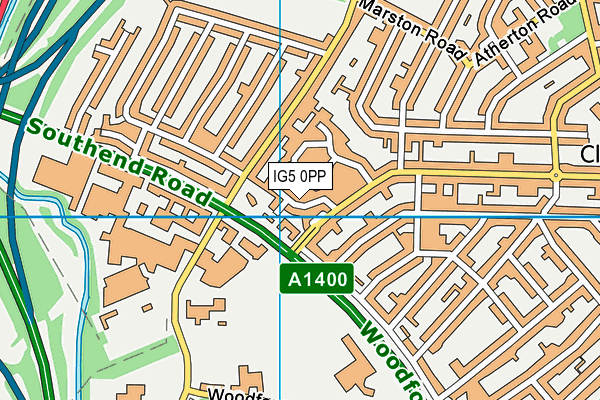 IG5 0PP map - OS VectorMap District (Ordnance Survey)