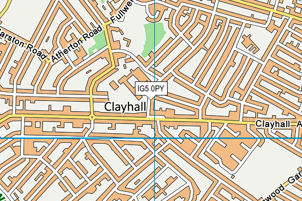 IG5 0PY map - OS VectorMap District (Ordnance Survey)