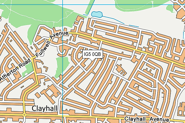 IG5 0QB map - OS VectorMap District (Ordnance Survey)