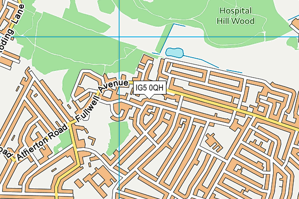 IG5 0QH map - OS VectorMap District (Ordnance Survey)
