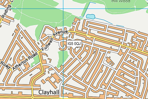 IG5 0QJ map - OS VectorMap District (Ordnance Survey)