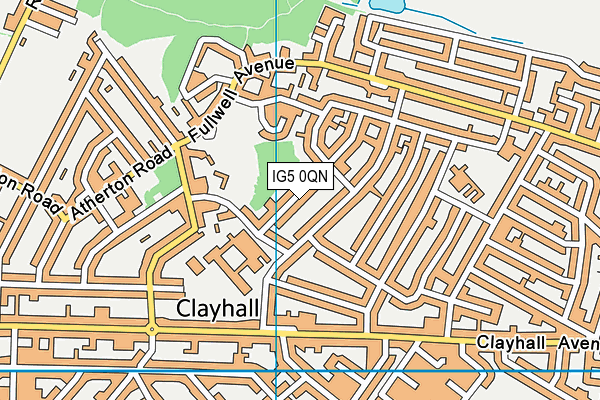 IG5 0QN map - OS VectorMap District (Ordnance Survey)