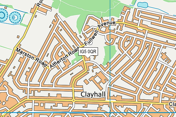 IG5 0QR map - OS VectorMap District (Ordnance Survey)